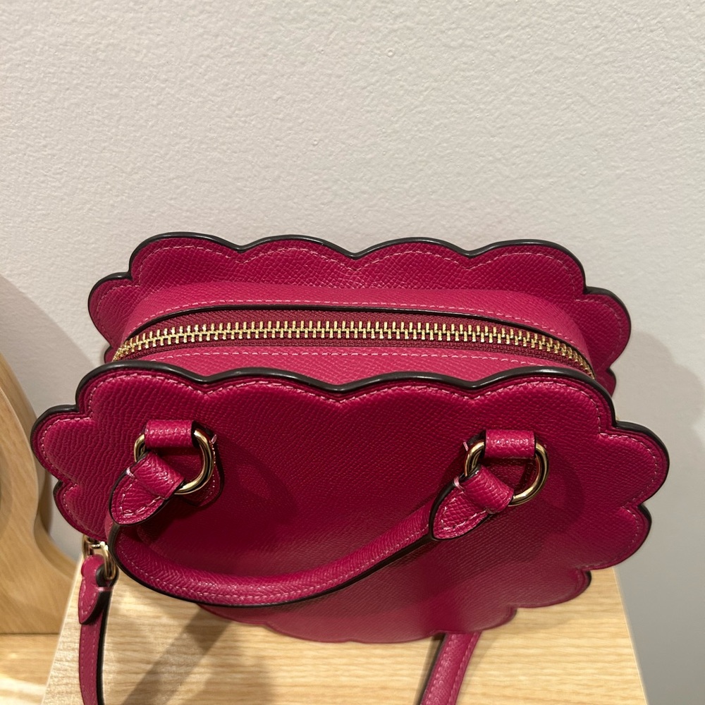 Coach Fuchsia Scalloped Mini Bag - Picture 4 of 4